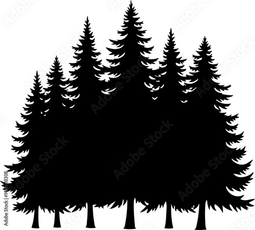 Jagged Mountain Range Silhouette
