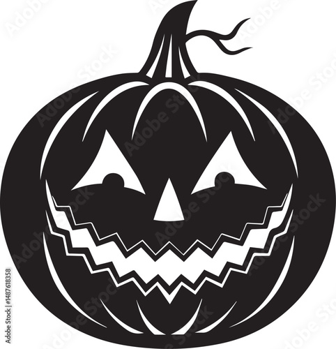 halloween pumpkin silhouette vector icon, halloween pumpkin clipart, pumpkin illustration