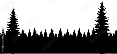Jagged Mountain Range Silhouette