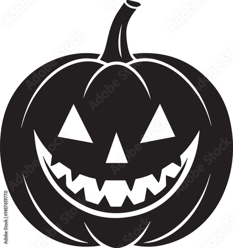 halloween pumpkin silhouette vector icon, halloween pumpkin clipart, pumpkin illustration