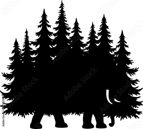 Mountain Hiker Silhouette with Backpack"