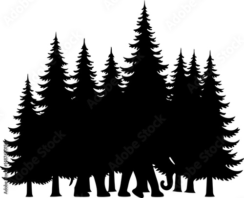 Mountain Hiker Silhouette with Backpack"