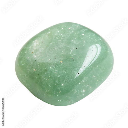 Aventurine stone isolated on a transparent background