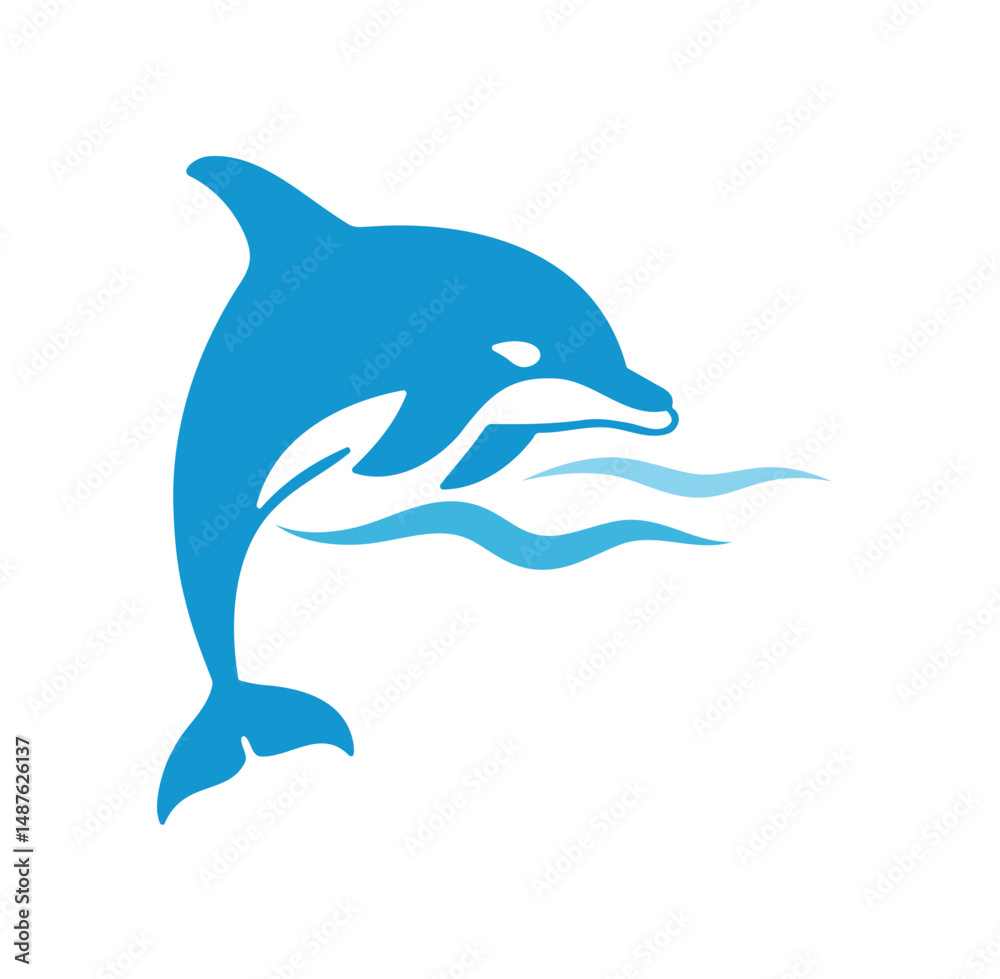 Fototapeta premium dolphin logo design template