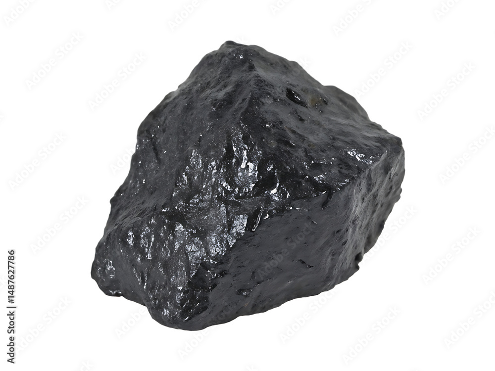 Obraz premium Piece of coal isolated on white background PNG 