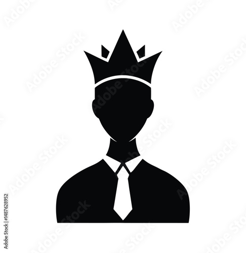 Businessman Wearing a Crown Icon