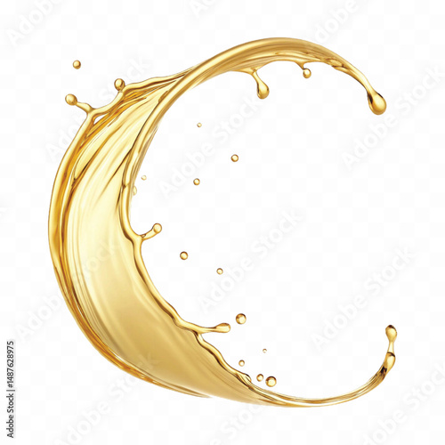 realistic olive, cooking and engine oil splash, cosmetic serum liquid isolated on white background
