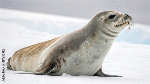 Crabeater Seal on studio background photo