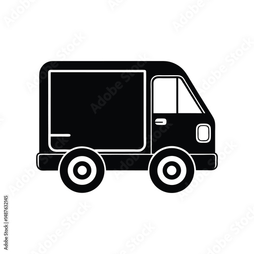 Flat and Minimal Delivery logo vector illustration isolated on white background
