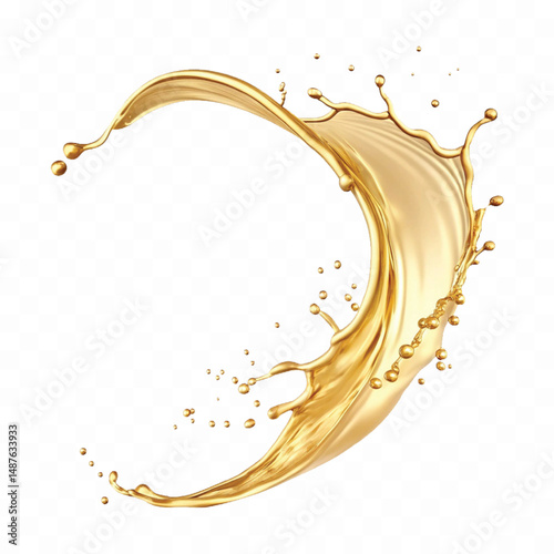 realistic olive, cooking and engine oil splash, cosmetic serum liquid isolated on white background