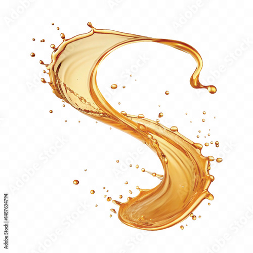 realistic olive, cooking and engine oil splash, cosmetic serum liquid isolated on white background