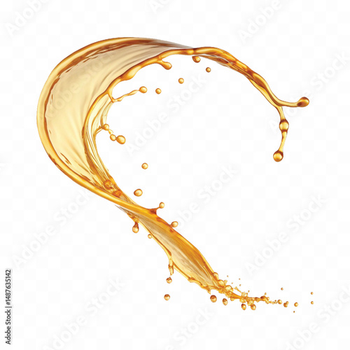 realistic olive, cooking and engine oil splash, cosmetic serum liquid isolated on white background