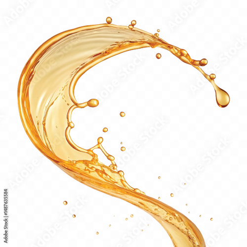 realistic olive, cooking and engine oil splash, cosmetic serum liquid isolated on white background