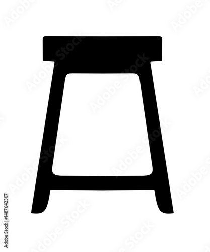 wooden stool icon vector with trendy design. stool icon