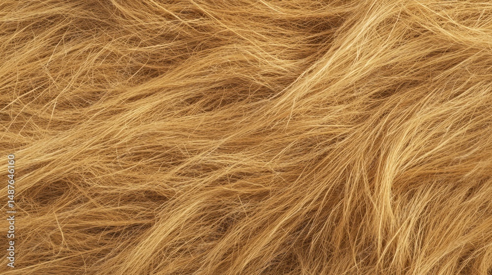 Naklejka premium Close-up of golden hair texture with natural flowing strands and color