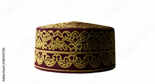 Embroidered Kufi Cap Muslim Hat Islamic Headwear photo