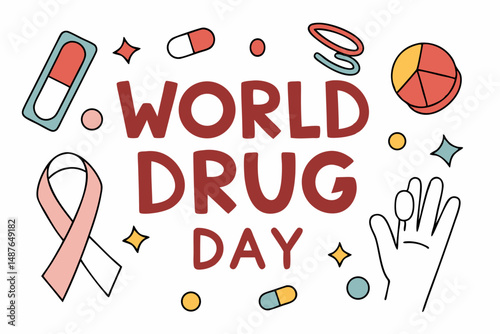 WORLD DRUG DAY vector illustration