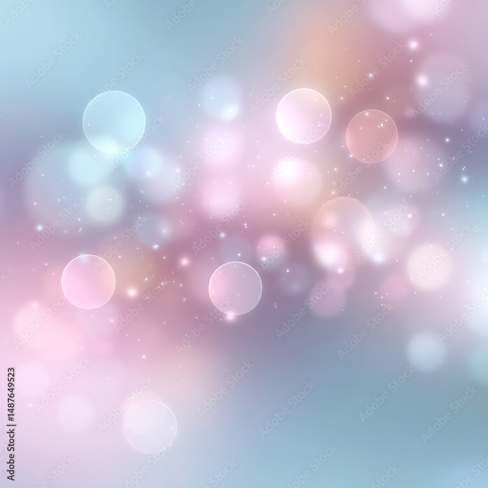Obraz premium Ethereal bokeh lights with pastel hues and sparkles create a dreamy backdrop