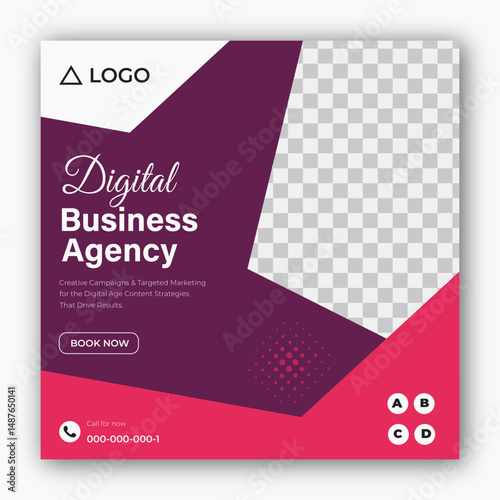 Business webinar invitation design. Webinar and business conference social media post template.
 Online webinar social media post template. Business conference banner template. 