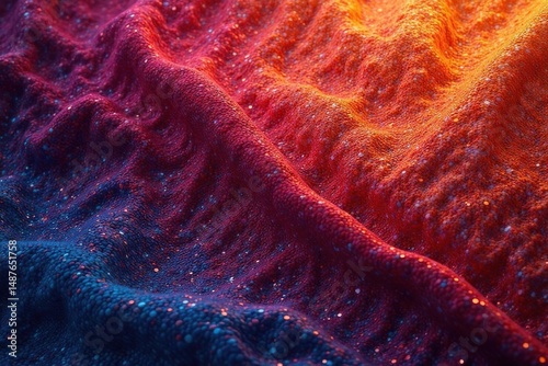 Intricate woven textile forms continuous backdrop, rich, thread