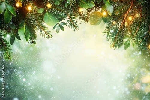 Nature background with lighten bokeh with blank copy space