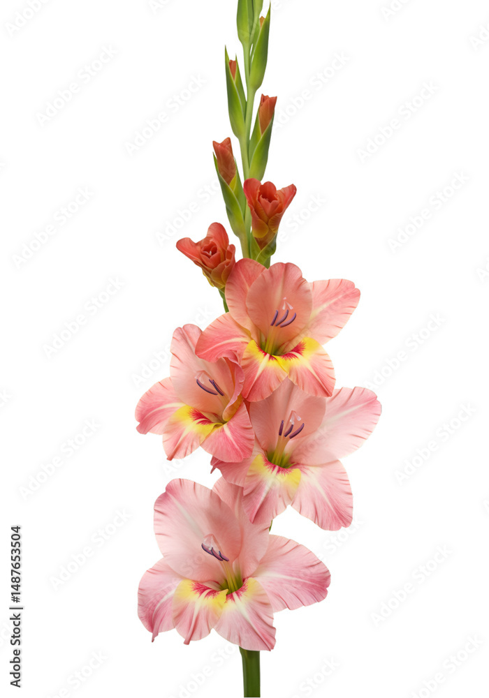 Fototapeta premium Delicate Pink Gladiolus Bloom