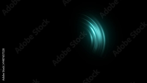 Hit Slash Splash Game Effect with details Glowing Cyan Color in 4K Loop