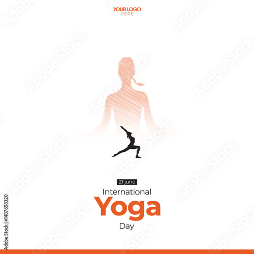 international yoga day. yoga body posture. creative yoga day ads vector illustration design.