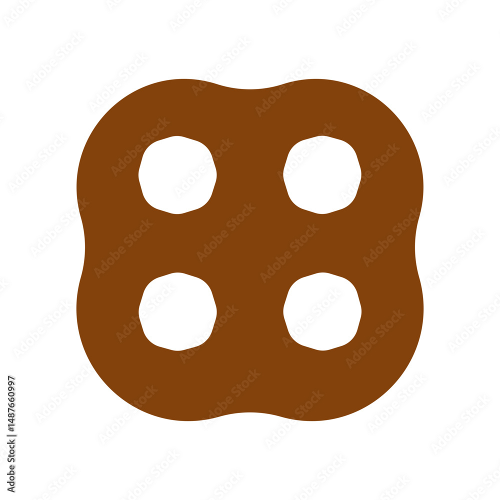 Fototapeta premium Ring cake or kue cincin vector illustration. Indonesian traditional dessert