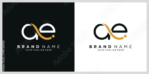 Initial AE Logo Design Vector template