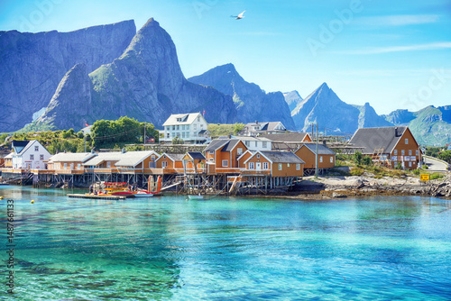 Colourful houses, Lofoten, Norway