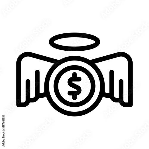 angel investor line icon