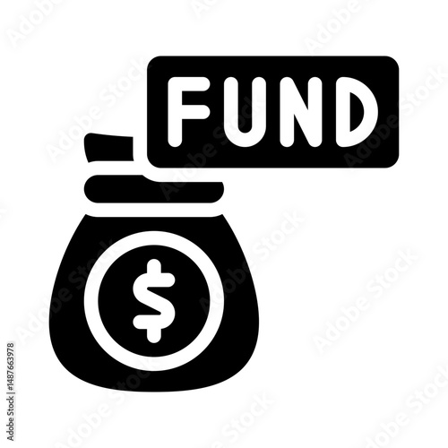 funding round glyph icon