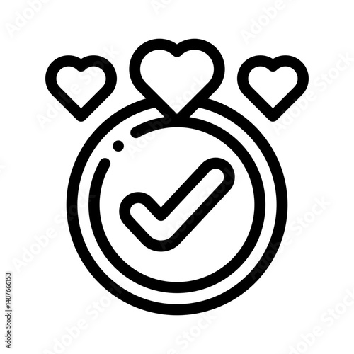 user engagement line icon