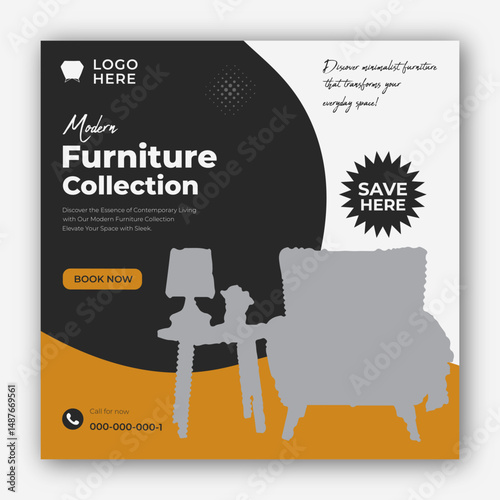 Furniture social media post templates