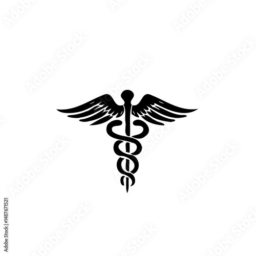 Medical Symbol: Caduceus icon representing health, medicine, and care