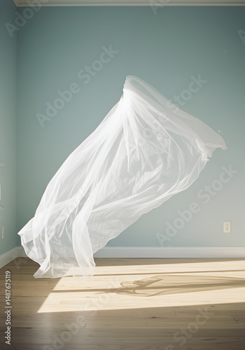 Sheer fabric in a room