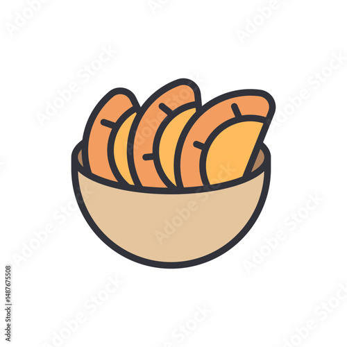 Delicious Plantain Slices Displayed In An Attractive Bowl With Transparency