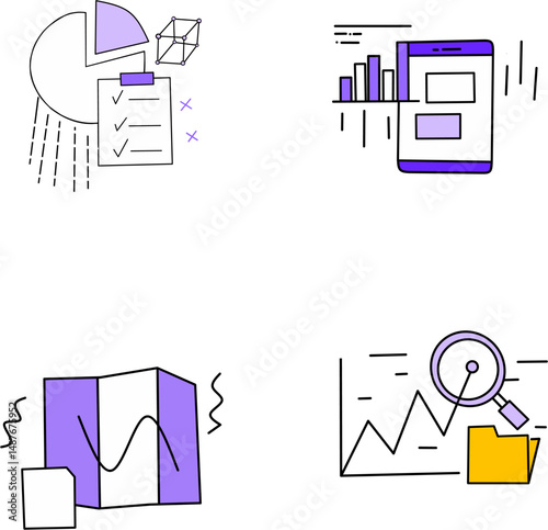 modern quality management system icon pack. very suitable for linear ui design showing vector compliance, improvement, business, supplier, quality control, certificate, quality service and many icons