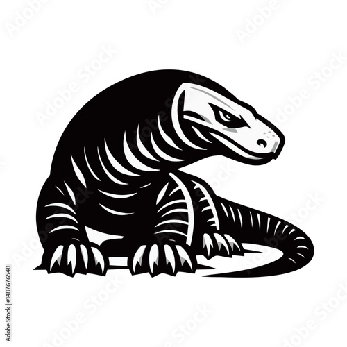 Komodo vector, venomous predator, wild beast, digital lizard, exotic dragon for app use, brand image, creative vector, t-shirt illustration, and stock illustration file