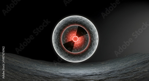 radiation,  radioactive,  sphere, Radioactive Sphere in Dark Space