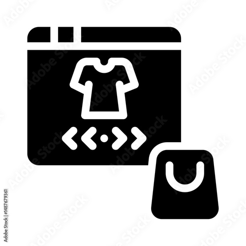 online store glyph icon