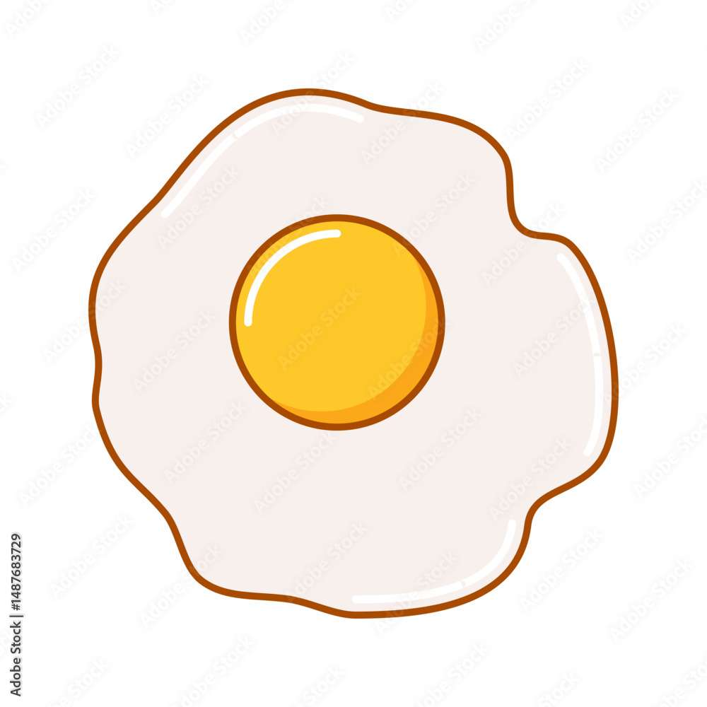 Overcooked style egg with browned, curled edges. Overcooked style egg with browned, curled edges.