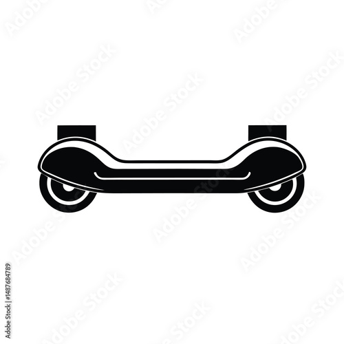 hoverboard black vector silhouette