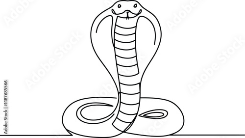 Minimalist Cobra Vector Design