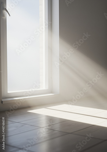 Sunlight streams into a room