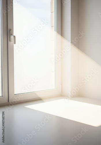 Sunlight streams through a window