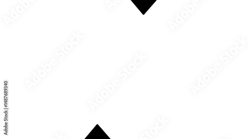 Up direction arrow black motion icon. Up arrow black motion graphic on white background