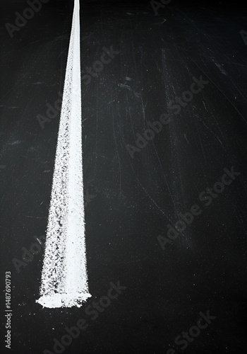 White line on dark surface