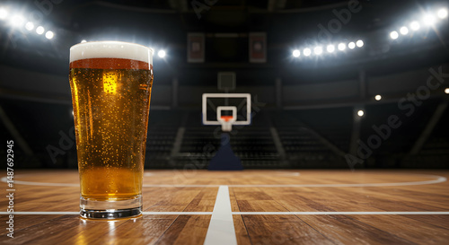 beer,  basketball,  court, Beer on Basketball Court